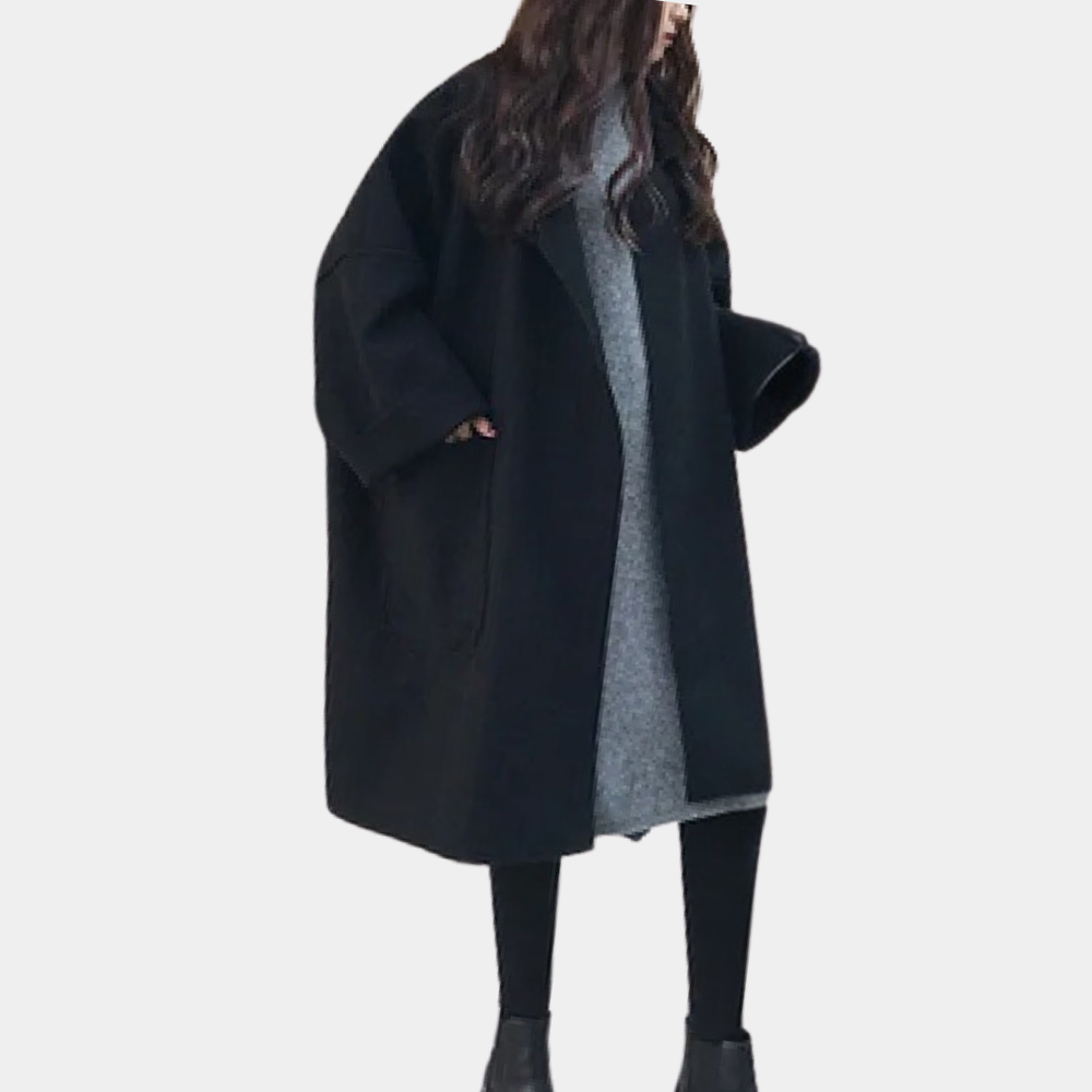 Kvinnors Lång Trenchcoat med Vintage Stil 3