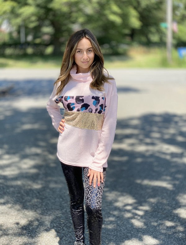 Kvinnors Leggings Leopardtextur Mjuk Polyester 1