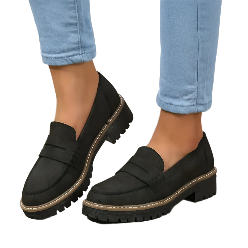 Kvinnors Loafers Suede Elegant Retro Design 0