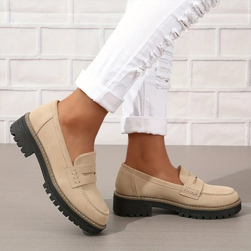 Kvinnors Loafers Suede Elegant Retro Design 1