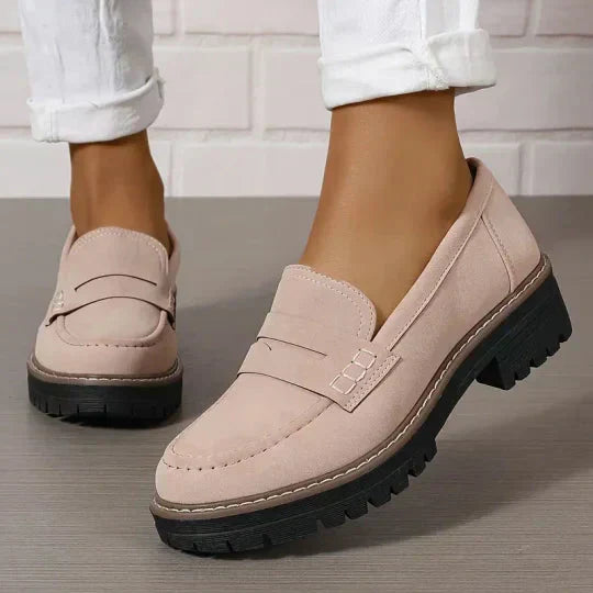 Kvinnors Loafers Suede Elegant Retro Design 3