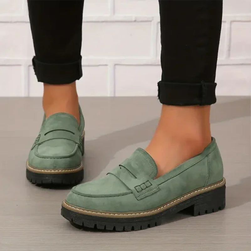 Kvinnors Loafers Suede Elegant Retro Design 5
