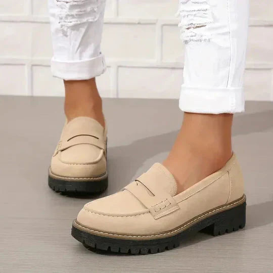 Kvinnors Loafers Suede Elegant Retro Design 8