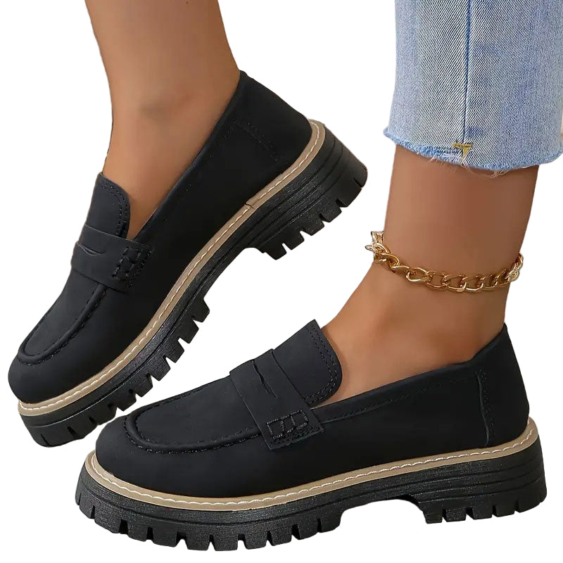 Kvinnors Loafers i Mocka Chunky Sula Slip-On Vardagsstil 0