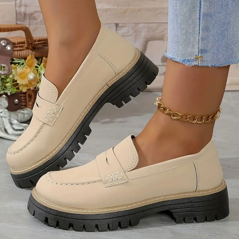 Kvinnors Loafers i Mocka Chunky Sula Slip-On Vardagsstil 1