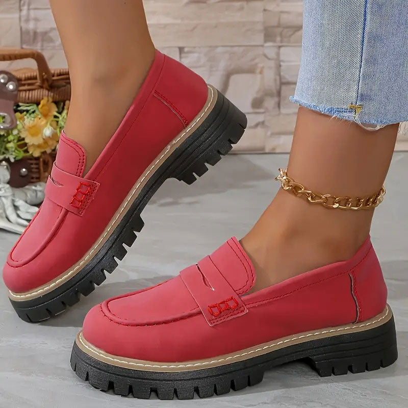 Kvinnors Loafers i Mocka Chunky Sula Slip-On Vardagsstil 2