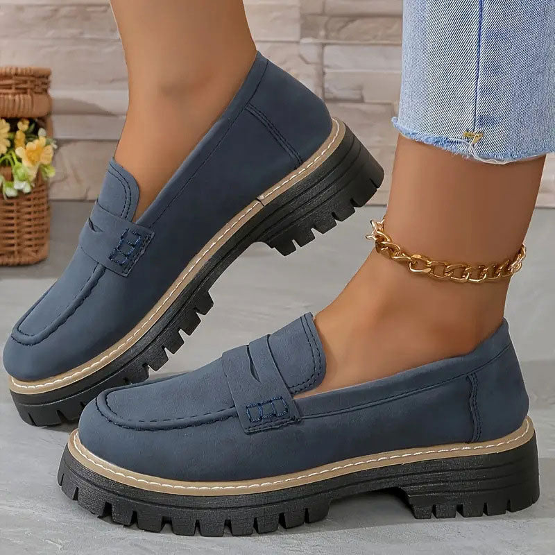 Kvinnors Loafers i Mocka Chunky Sula Slip-On Vardagsstil 5