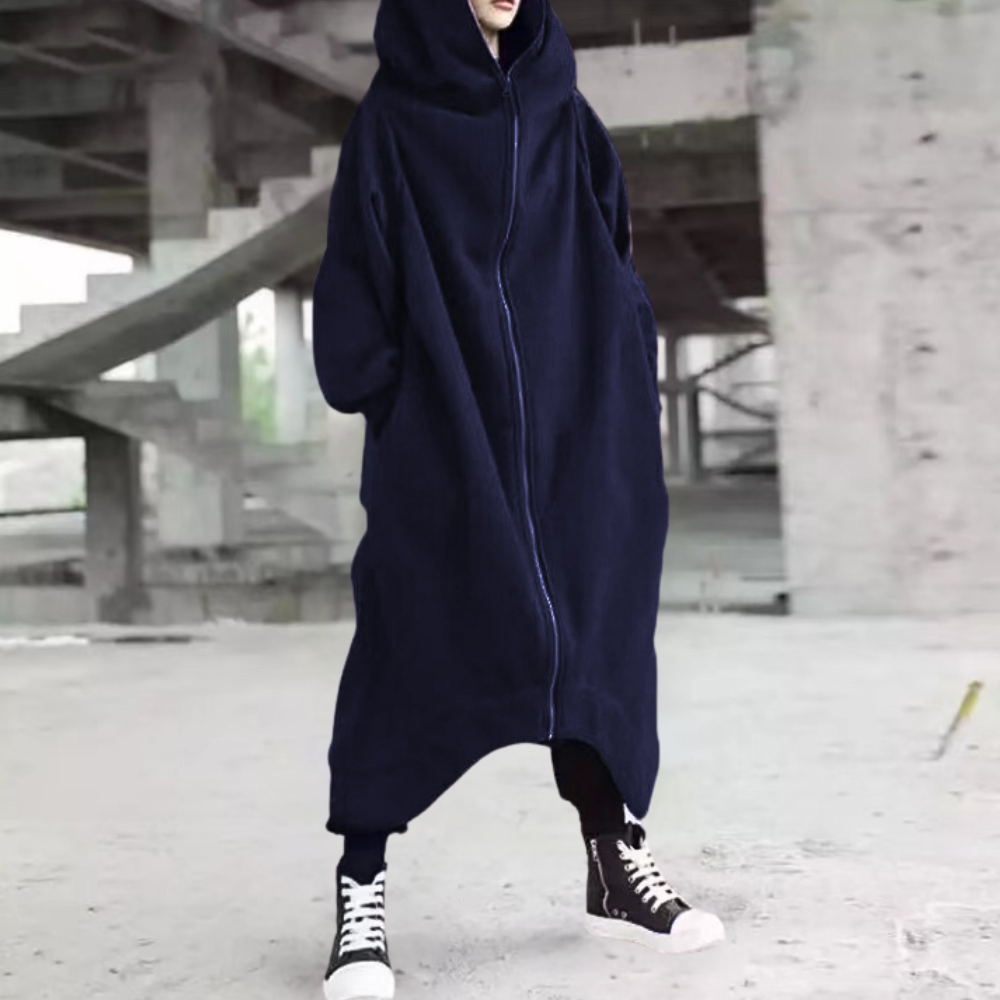 Kvinnors Maxi Hættetrøjejakke Løs 6