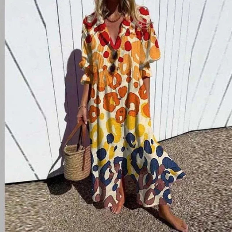 Kvinnors Maxi Klänning Bohemisk Stil 1
