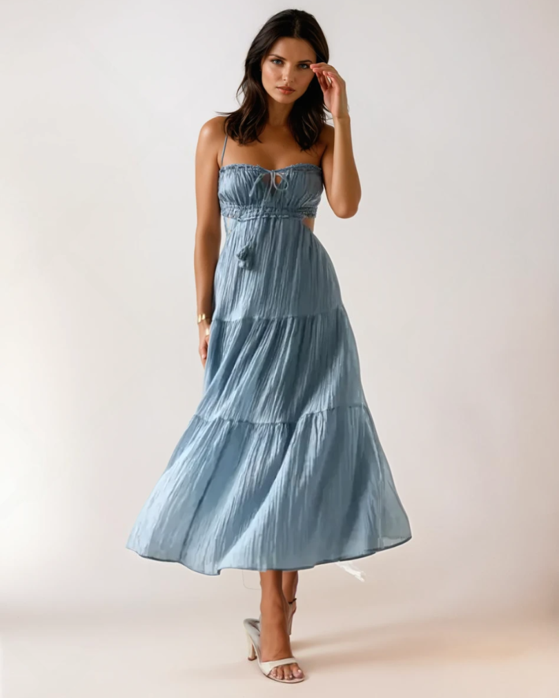 Kvinnors Maxi Klänning Boho Chic Utsvängd 1