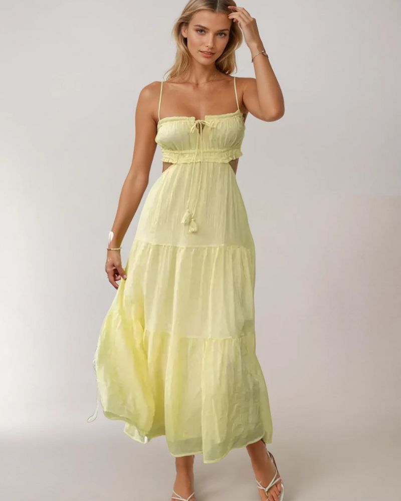 Kvinnors Maxi Klänning Boho Chic Utsvängd 4