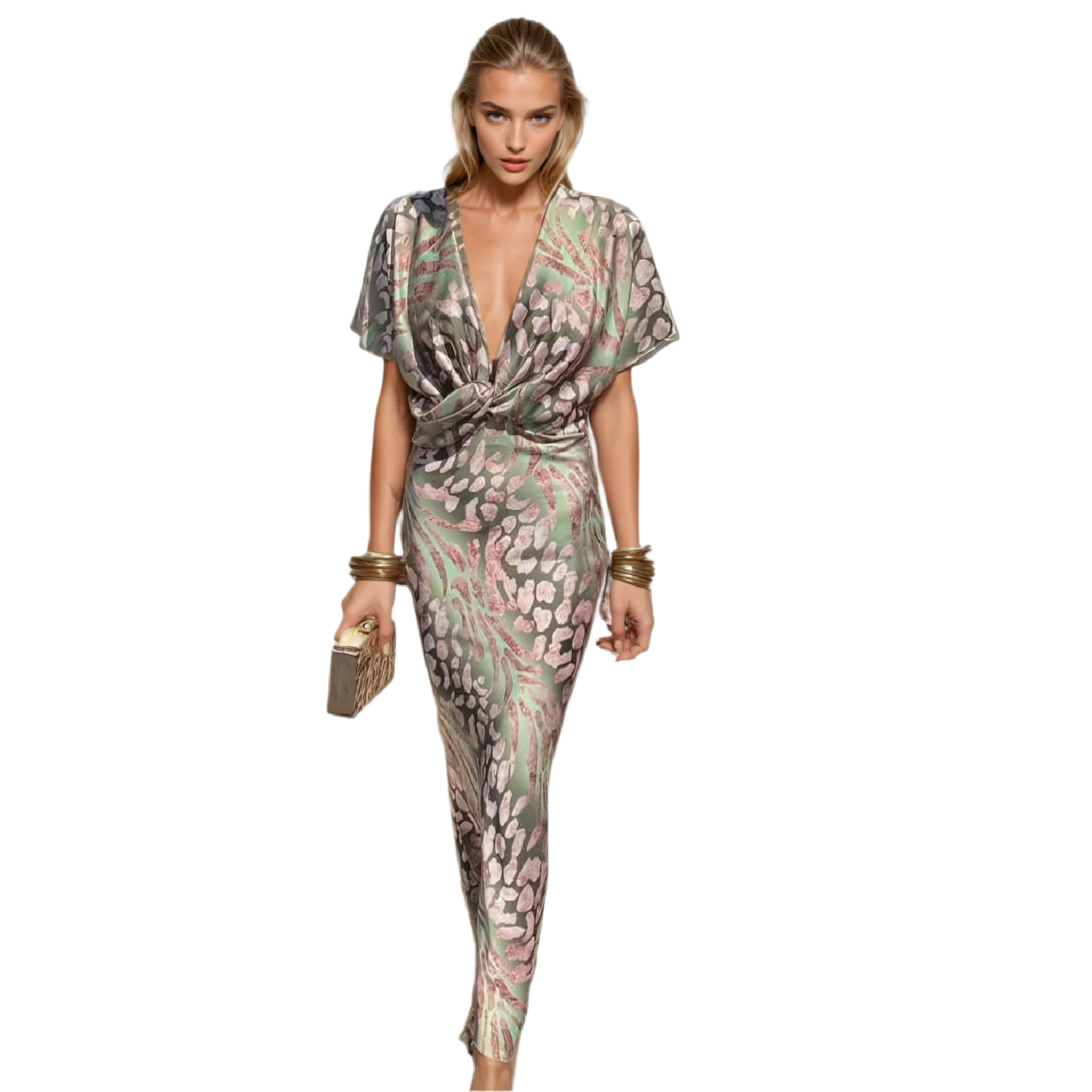 Kvinnors Maxi Klänning Elegant Mjuk Tyg 0