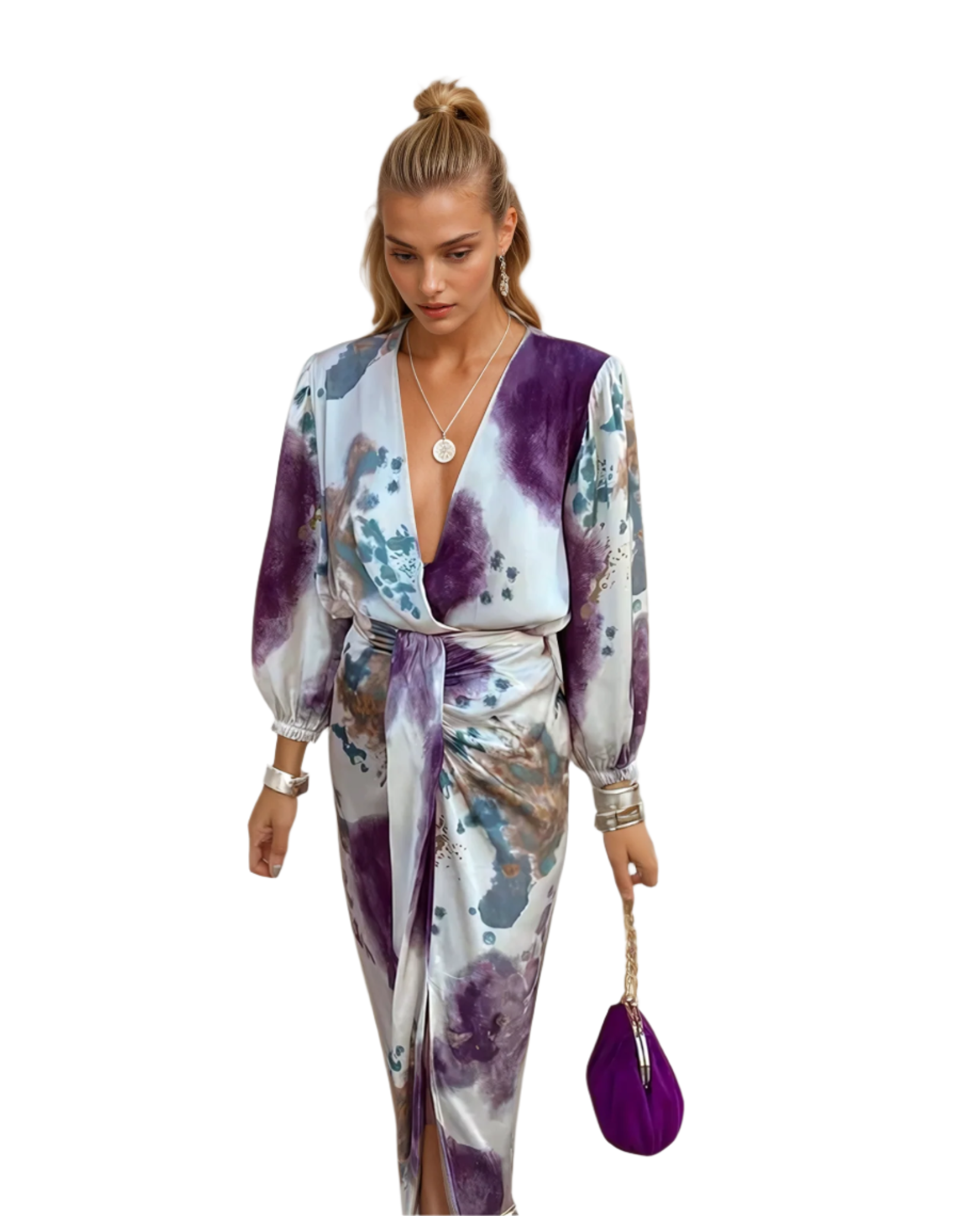 Kvinnors Maxi Klänning Flödande Lätt Tyg 0