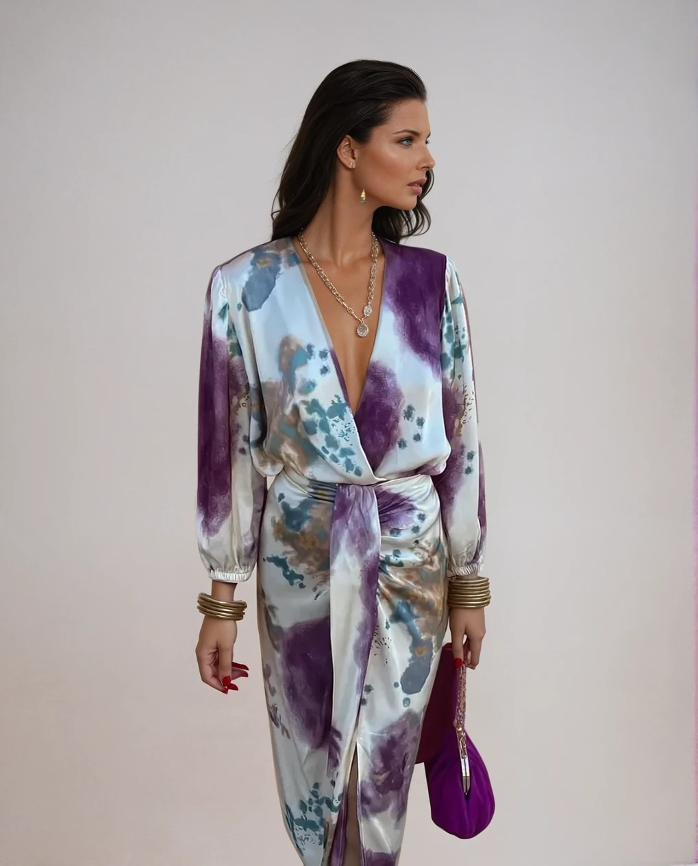 Kvinnors Maxi Klänning Flödande Lätt Tyg 1