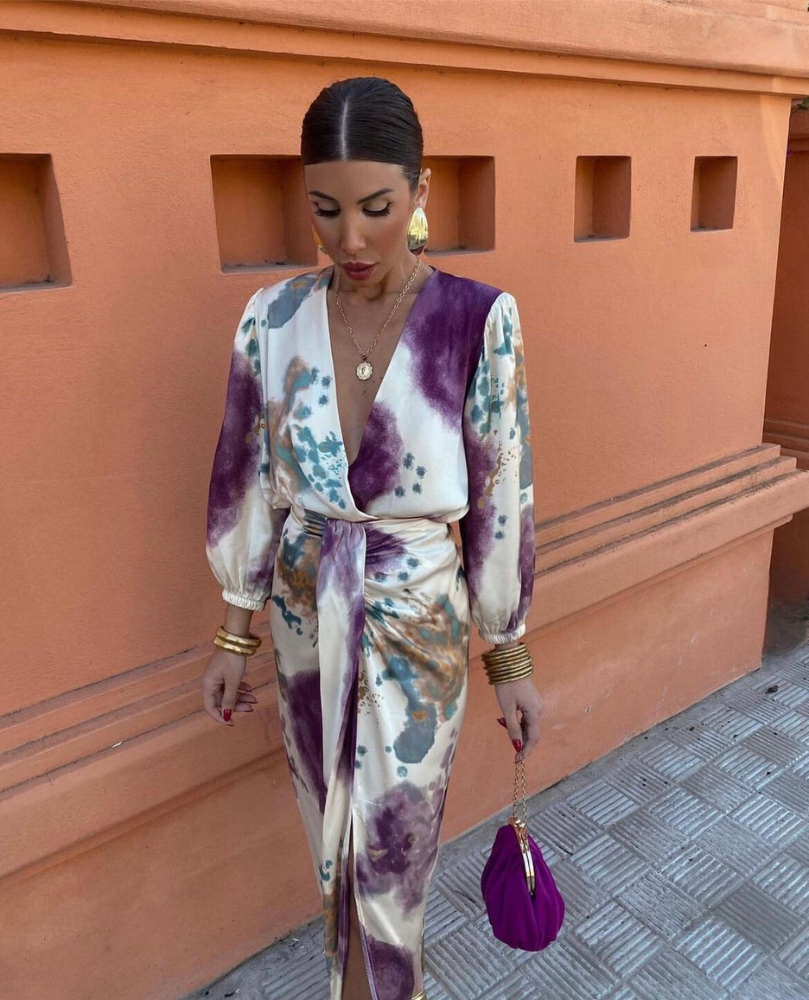 Kvinnors Maxi Klänning Flödande Lätt Tyg 4