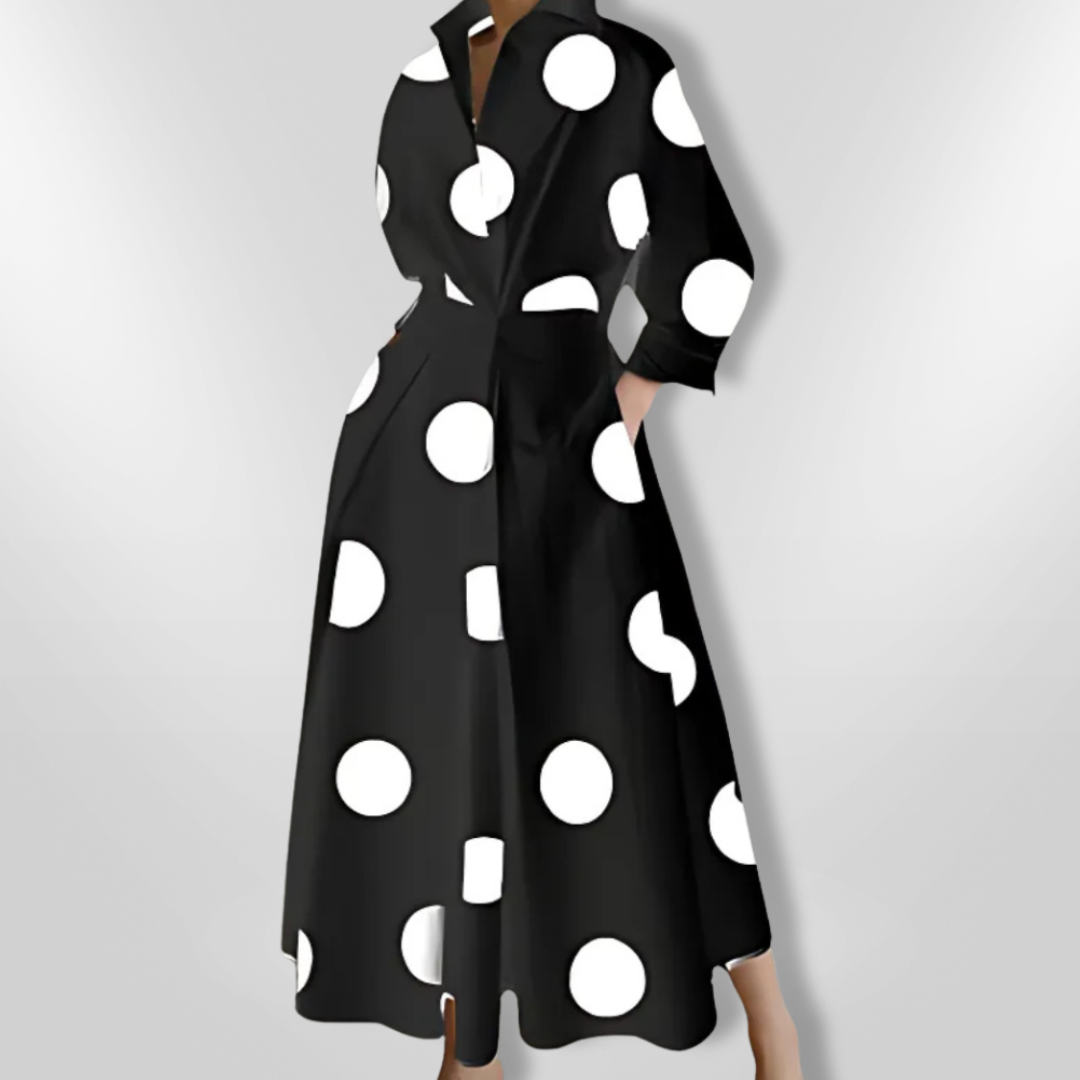 Kvinnors Maxi Klänning Flödande Mjuk Tyg 5