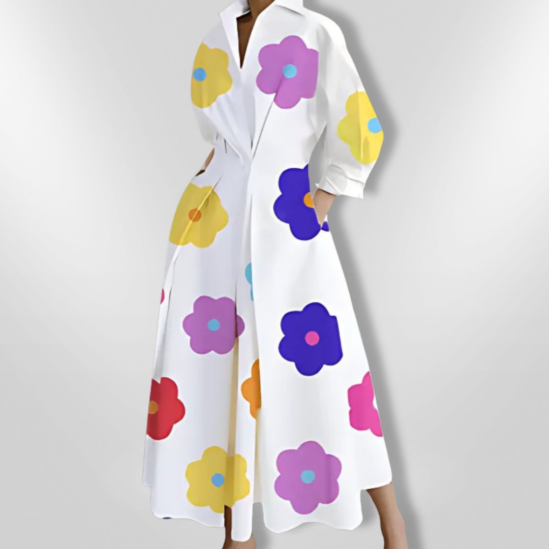 Kvinnors Maxi Klänning Flödande Mjuk Tyg 8