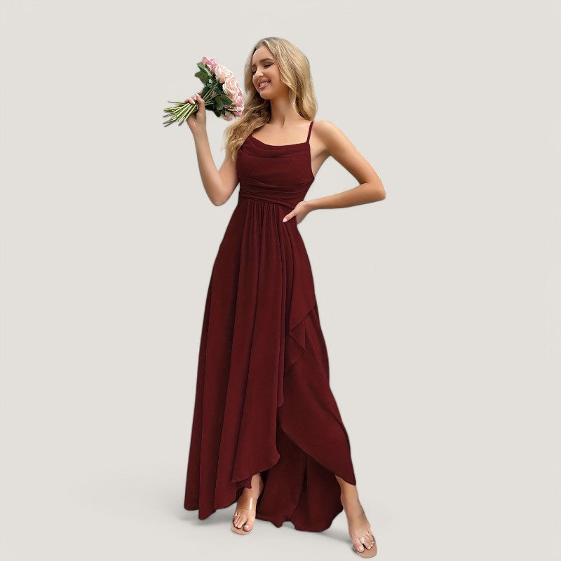 Kvinnors Maxiklänning Chiffon Passform och Flare 1