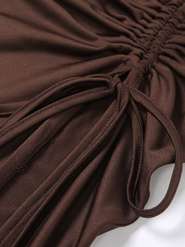 Kvinnors Maxiklänning med En Axelslinga och Hög Slits 1