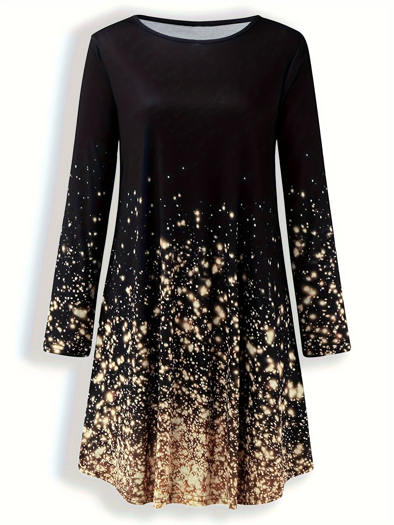 Kvinnors Midi Klänning Flödande Design 4