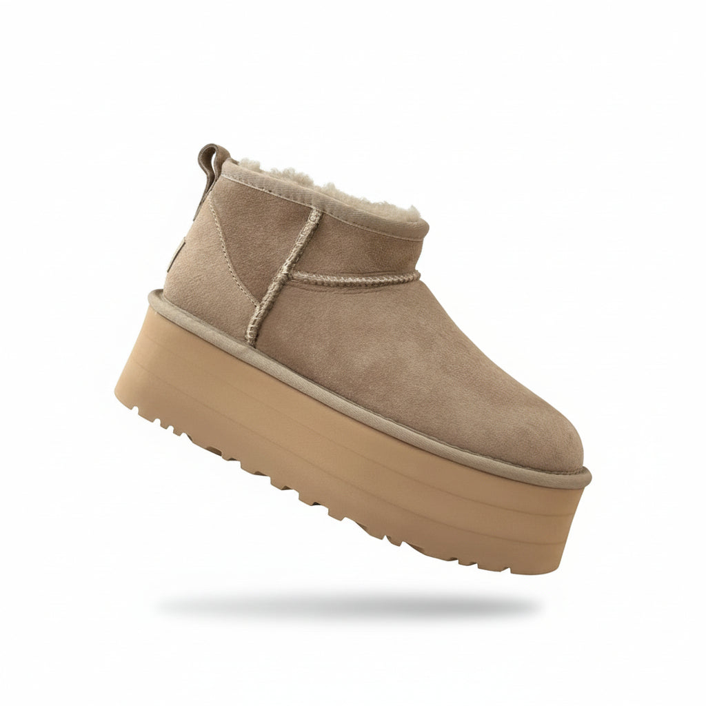 Kvinnors Mini Boots Plattform Vintermode 0