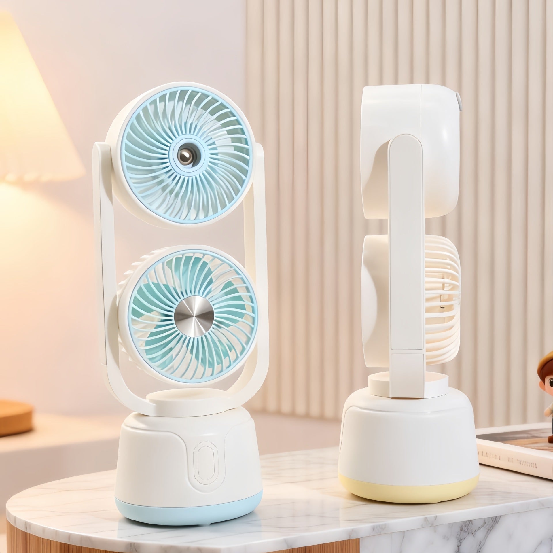 Kvinnors Multifunktionell Bordsfläkt med Dimfunktion och USB-Laddning 4