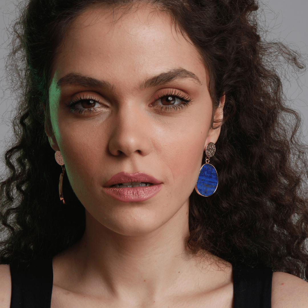 Kvinnors Örhängen i Lapis Lazuli 3