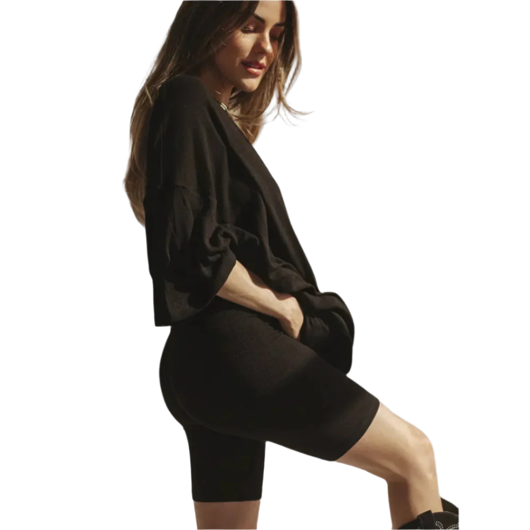 Kvinnors Oversized Topp och Avslappnade Shorts Mjuk Lätt Tyg 0