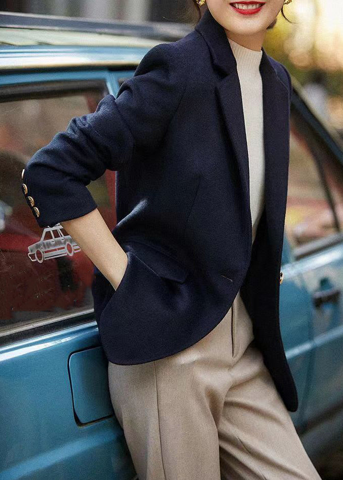 Kvinnors Patchwork Spandexrock Marinblå Avslappnad Stil 1