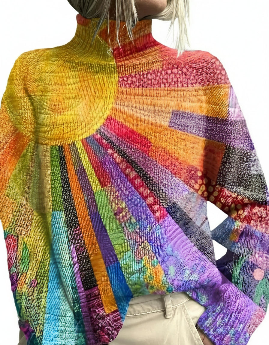 Kvinnors Polotröja Färgglad och Tidlös 0