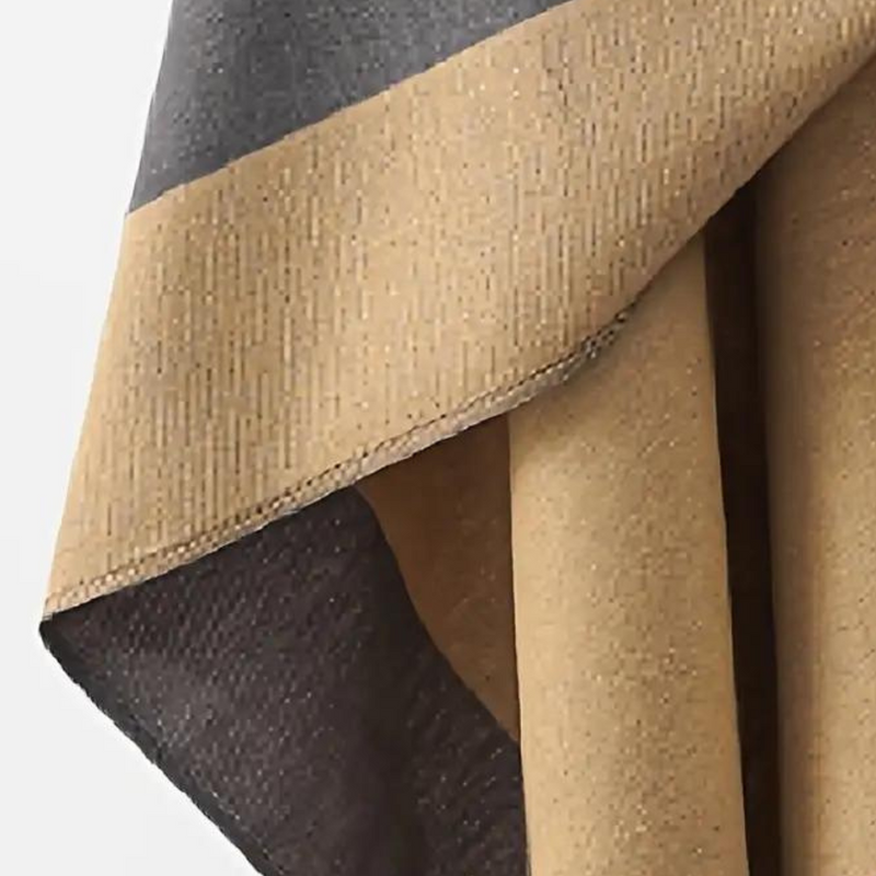 Kvinnors Poncho i Imiterat Kashmirstof Tidlös Design 3