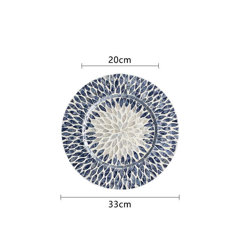 Kvinnors Porslinsfat Blommönster 33 cm 0