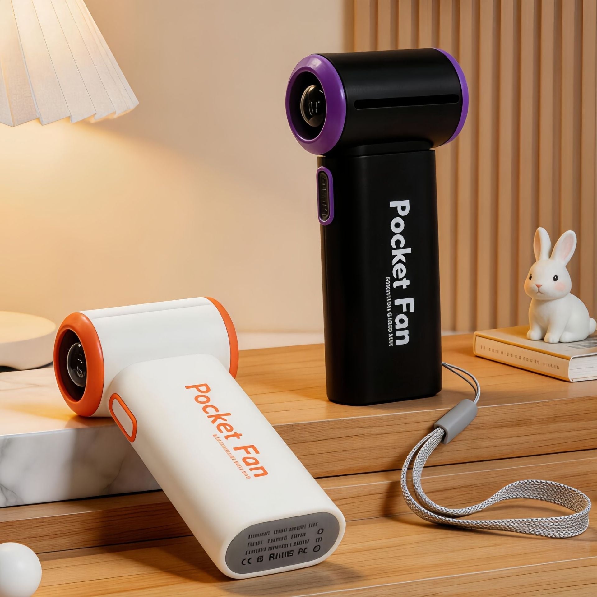 Kvinnors Portabla Minifläkt med LCD-Display och USB-Laddning 4