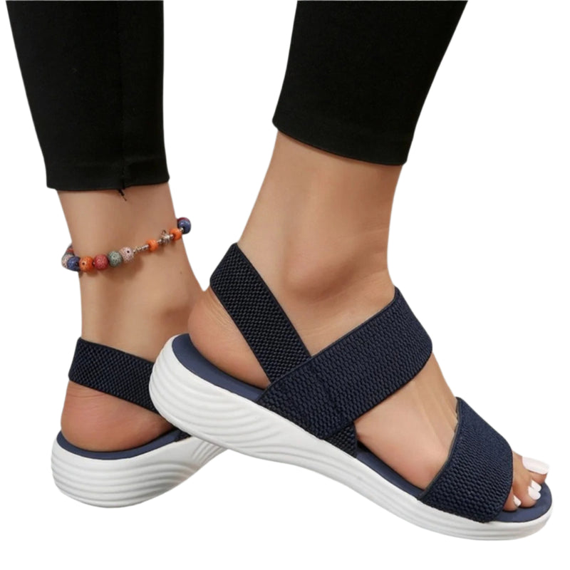 Kvinnors Sandaler Andningsbart Material Flexibel Gummisula 0