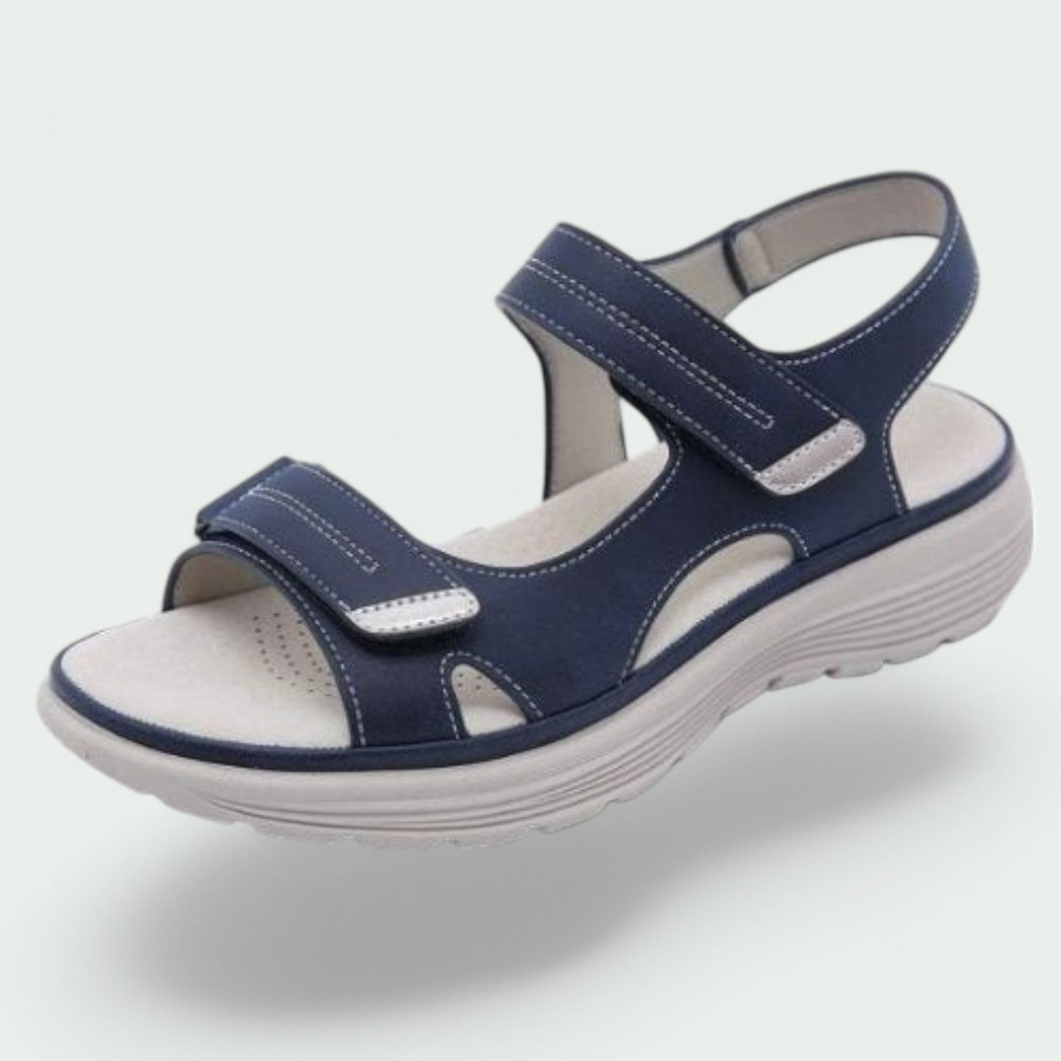 Kvinnors Sandaler Justerbar Kardborreband Flexibel Gummisula 4