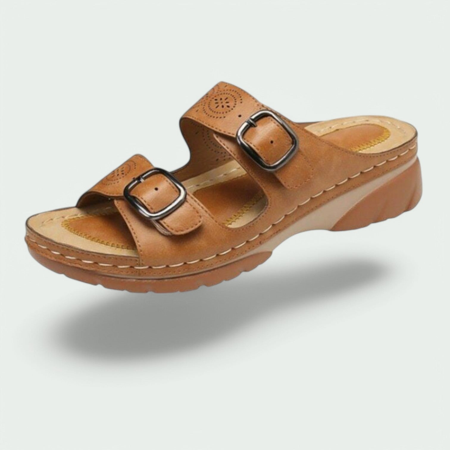 Kvinnors Sandaler Justerbar Syntetiskt Läder med Bred Klack 1