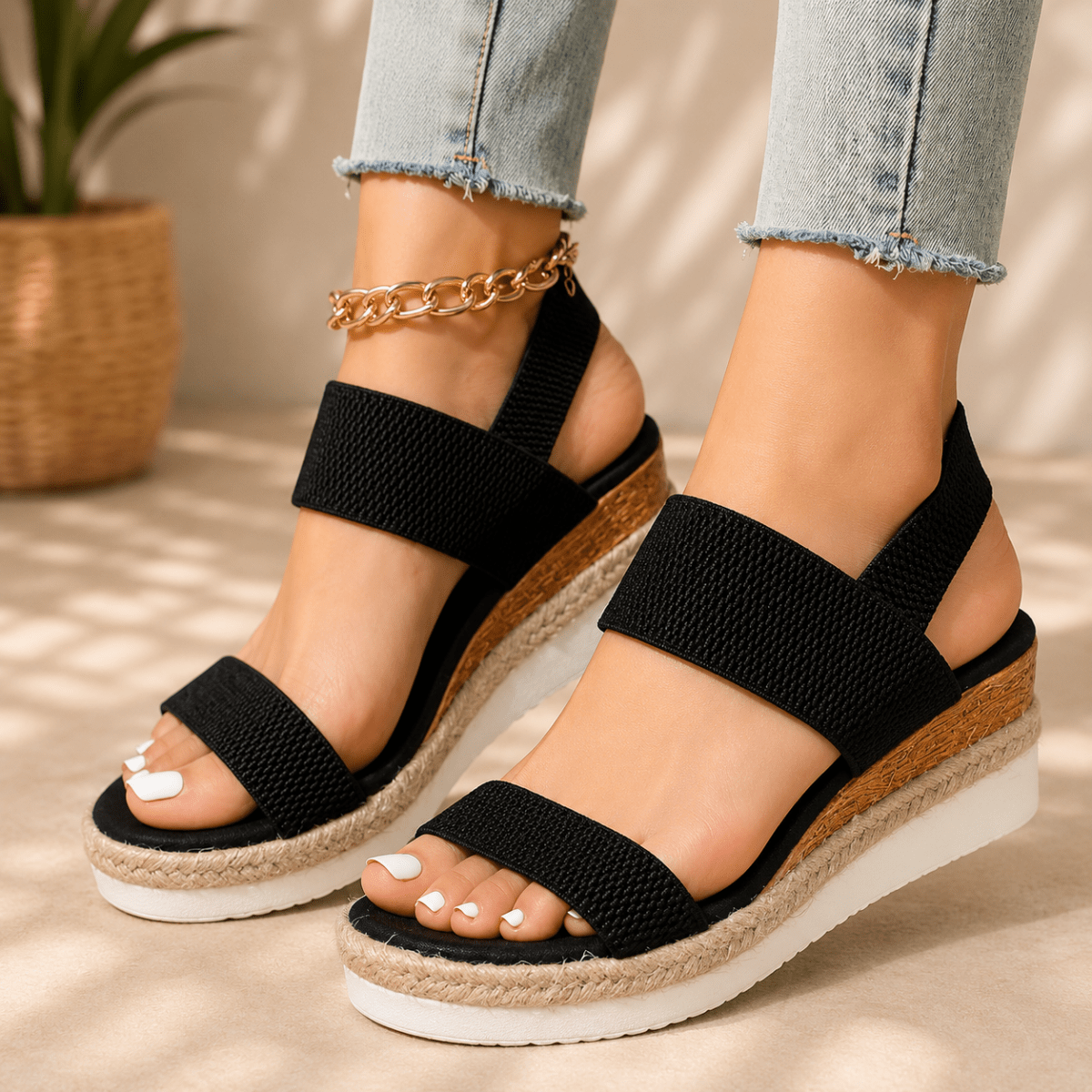 Kvinnors Sandaler med Vadderad Sula 2