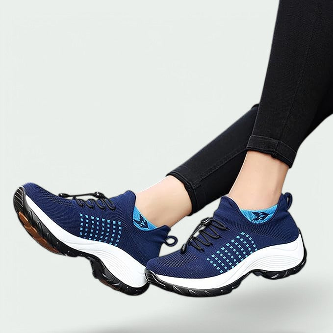 Kvinnors Sneakers Flexibla Mesh Material Andningsbar Halkfri Sula 3