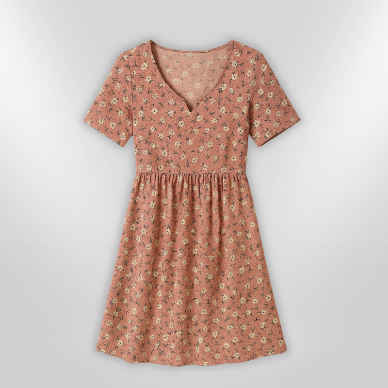 Kvinnors Sommarklänning med Blommönster och Lätt Material 3