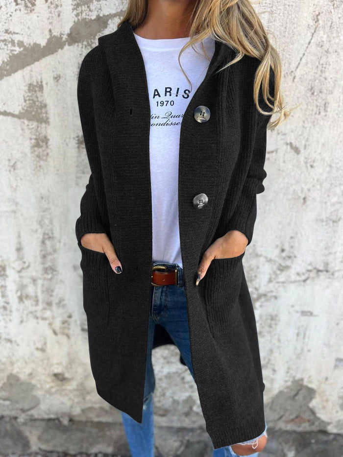 Kvinnors Stickad Cardigan Tidlös Design 2
