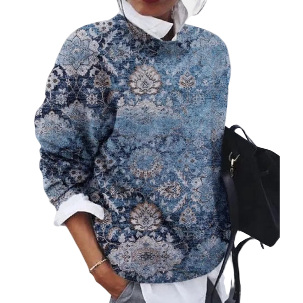 Kvinnors Sweater med Löst Snitt och Elegant Design 0