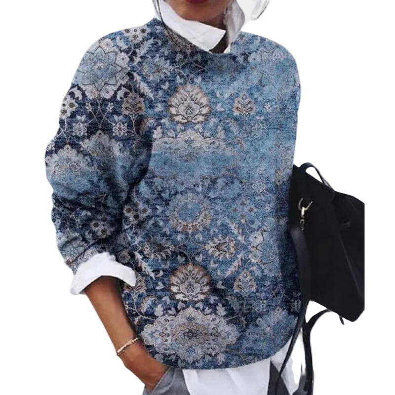 Kvinnors Sweater med Löst Snitt och Elegant Design 0