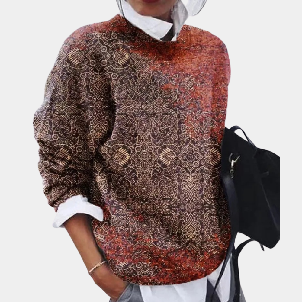 Kvinnors Sweater med Löst Snitt och Elegant Design 2