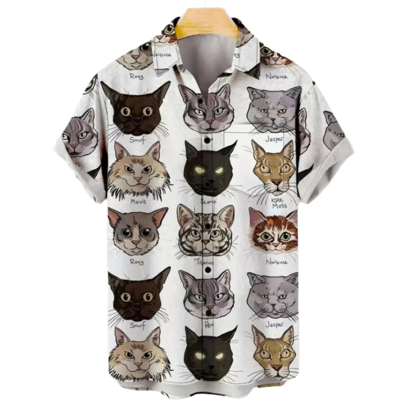 Kvinnors T-shirt Avslappnad Stil Med Kattmotiv 0