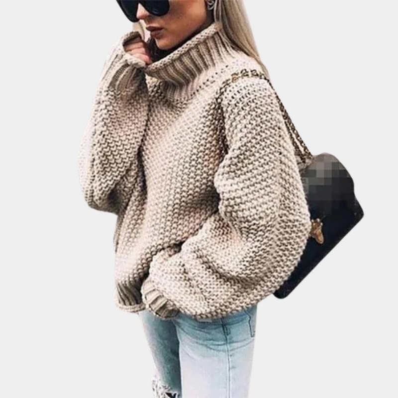 Kvinnors Tjock Sweater Mjuk Bomullskomfort 1