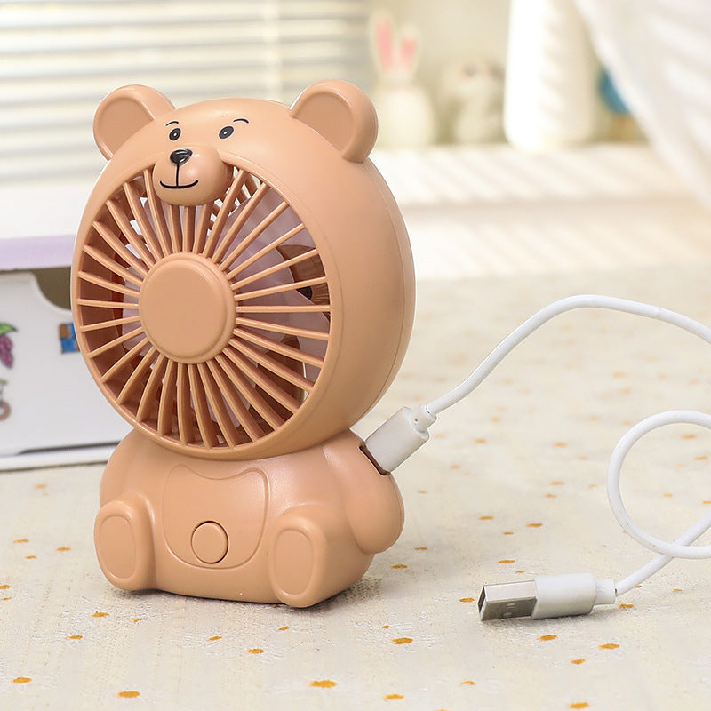 Kvinnors USB-Bordsfläkt i Björndesign Kompakt och Bärbar 5