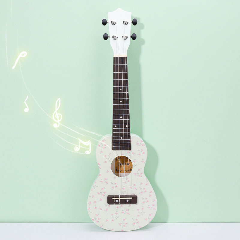 Kvinnors Ukulele Blommönstrad Design 23 Tum 2