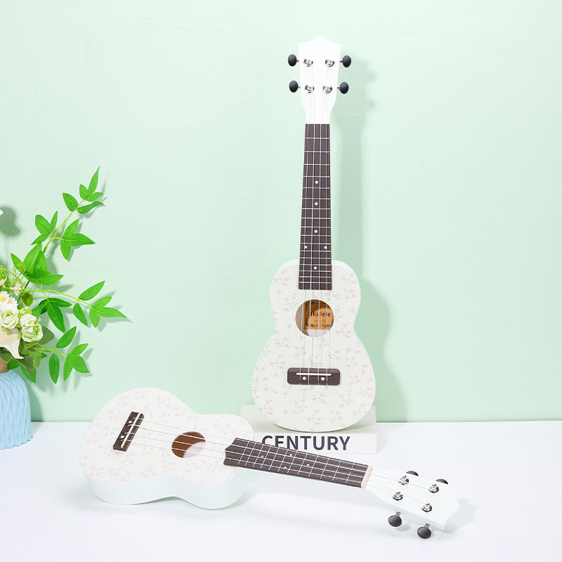 Kvinnors Ukulele Blommönstrad Design 23 Tum 3
