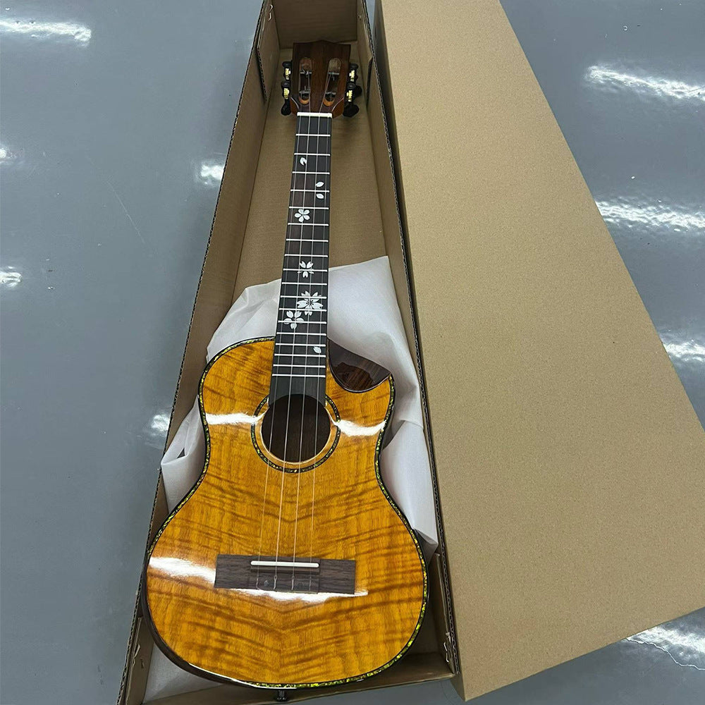 Kvinnors Ukulele Med Solid Trädesign 3