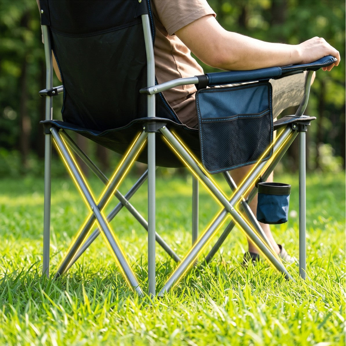 Kvinnors Utomhusstol Ergonomisk Design med Mugghållare 2